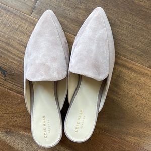 Pale Lavender Suede Cole Haan Slippers